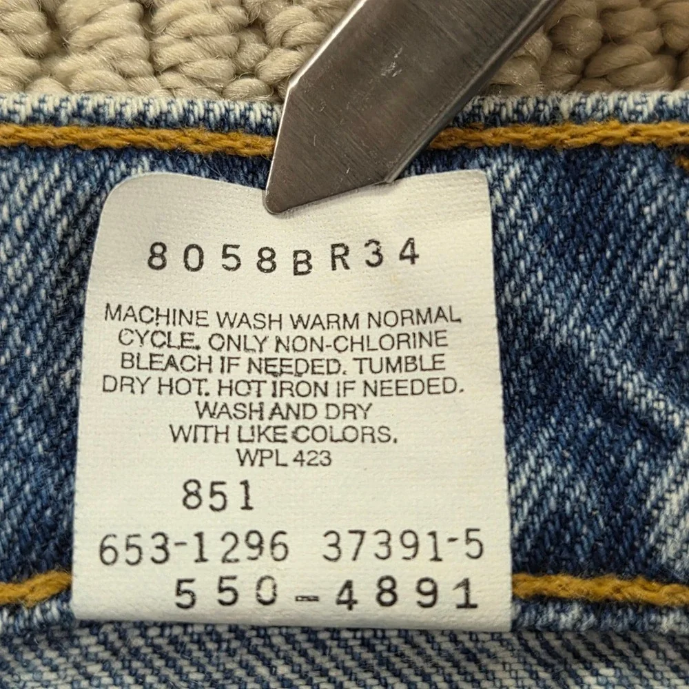 VTG 1996' Levi's 550 Relaxed Fit Jeans Mens 40x31‎ Denim Pants USA Made *Altered